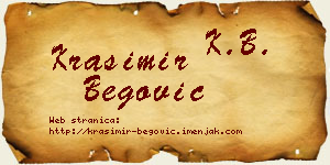 Krasimir Begović vizit kartica